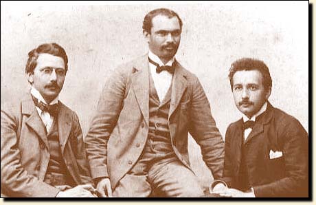 Konrad Habicht, Maurice Solovine, and Einstein